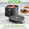 imageGreenLife 20oz Electric Lunch Box Food ampamp Soup Warmer PFAS ampamp PFOAFree Ceramic Nonstick Interior Portable for Travel ampamp Office SpillProof Lid Removable Bowl Dishwasher Safe TaupeBlack