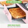 imageGreenLife 3in1 Breakfast Station Ceramic Nonstick Dual Griddles for Eggs Meat Pancakes ampamp Sandwiches  2Slice Toast Drawer Healthy Cooking Timer Versatile Morning Meal Maker PinkPink