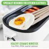 imageGreenLife 3in1 Breakfast Station Ceramic Nonstick Dual Griddles for Eggs Meat Pancakes ampamp Sandwiches  2Slice Toast Drawer Healthy Cooking Timer Versatile Morning Meal Maker PinkWhite