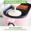 imageGreenLife 3in1 Breakfast Station Ceramic Nonstick Dual Griddles for Eggs Meat Pancakes ampamp Sandwiches  2Slice Toast Drawer Healthy Cooking Timer Versatile Morning Meal Maker PinkPink