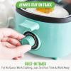 imageGreenLife 3in1 Breakfast Station Ceramic Nonstick Dual Griddles for Eggs Meat Pancakes ampamp Sandwiches  2Slice Toast Drawer Healthy Cooking Timer Versatile Morning Meal Maker PinkTurquoise
