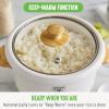 imageGreenLife 6Cup Rice Cooker Steamer PFAS Free Removable Ceramic Nonstick Pot Auto Presets Wood Print Handle Keep Warm Function One Touch Design Dishwasher Safe Measuring Cup Rice Paddle CreamCream