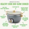 imageGreenLife 6Cup Rice Cooker Steamer PFAS Free Removable Ceramic Nonstick Pot Auto Presets Wood Print Handle Keep Warm Function One Touch Design Dishwasher Safe Measuring Cup Rice Paddle CreamQuartz Grey