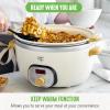 imageGreenLife 6Cup Rice Cooker Steamer PFAS Free Removable Ceramic Nonstick Pot Auto Presets Wood Print Handle Keep Warm Function One Touch Design Dishwasher Safe Measuring Cup Rice Paddle CreamCream