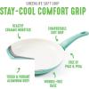 imageGreenLife 6QT Ceramic Nonstick Stockpot with Glass Straining Lid PFAS ampamp PFOAFree Dishwasher Safe StayCool Handles Oven Safe to 350F WobbleFree Base Even Heating PinkTurquoise