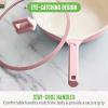 imageGreenLife Arte 8 Piece Ceramic Nonstick Cookware Pots and Pans Set Induction Suitable PFOA ampamp PFAS Free Wood Print Handles Glass Lids Stock Saucepans ampamp Frying Pans Dishwasher Safe Speckled CreamLight Pink