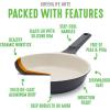 imageGreenLife Arte 8 Piece Ceramic Nonstick Cookware Pots and Pans Set Induction Suitable PFOA ampamp PFAS Free Wood Print Handles Glass Lids Stock Saucepans ampamp Frying Pans Dishwasher Safe Speckled CreamGraphite