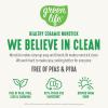 imageGreenLife Arte 8 Piece Ceramic Nonstick Cookware Pots and Pans Set Induction Suitable PFOA ampamp PFAS Free Wood Print Handles Glass Lids Stock Saucepans ampamp Frying Pans Dishwasher Safe Speckled CreamSage Green