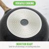 imageGreenLife Arte 8 Piece Ceramic Nonstick Cookware Pots and Pans Set Induction Suitable PFOA ampamp PFAS Free Wood Print Handles Glass Lids Stock Saucepans ampamp Frying Pans Dishwasher Safe Speckled CreamSpeckled Black