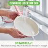 imageGreenLife Arte 8 Piece Ceramic Nonstick Cookware Pots and Pans Set Induction Suitable PFOA ampamp PFAS Free Wood Print Handles Glass Lids Stock Saucepans ampamp Frying Pans Dishwasher Safe Speckled CreamLight Pink