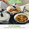 imageGreenLife Arte 8 Piece Ceramic Nonstick Cookware Pots and Pans Set Induction Suitable PFOA ampamp PFAS Free Wood Print Handles Glass Lids Stock Saucepans ampamp Frying Pans Dishwasher Safe Speckled CreamGraphite