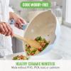 imageGreenLife Arte 8 Piece Ceramic Nonstick Cookware Pots and Pans Set Induction Suitable PFOA ampamp PFAS Free Wood Print Handles Glass Lids Stock Saucepans ampamp Frying Pans Dishwasher Safe Speckled CreamBlue Haze