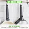 imageGreenLife Arte 8 Piece Ceramic Nonstick Cookware Pots and Pans Set Induction Suitable PFOA ampamp PFAS Free Wood Print Handles Glass Lids Stock Saucepans ampamp Frying Pans Dishwasher Safe Speckled CreamGraphite