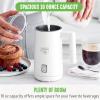 imageGreenLife Ceramic Electric Milk Frother 10oz 4in1 Auto Hot and Cold Foam Dense and Light Foam PFOA and PFAS Free Cordless Milk Warmer and Steamer for Latte Coffee WhiteWhite
