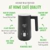 imageGreenLife Ceramic Electric Milk Frother 10oz 4in1 Auto Hot and Cold Foam Dense and Light Foam PFOA and PFAS Free Cordless Milk Warmer and Steamer for Latte Coffee WhiteBlack