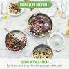 imageGreenLife Click 10Piece Ceramic Nonstick Cookware Set Detachable Handle Stackable Space Saving Kitchen Essential Non Toxic PFASFree Pots ampamp Pans Induction ampamp Oven Safe Glass Lid Speckled CreamSilver