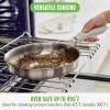 imageGreenLife Click 10Piece Ceramic Nonstick Cookware Set Detachable Handle Stackable Space Saving Kitchen Essential Non Toxic PFASFree Pots ampamp Pans Induction ampamp Oven Safe Glass Lid Speckled CreamSilver