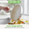 imageGreenLife Click 10Piece Ceramic Nonstick Cookware Set Detachable Handle Stackable Space Saving Kitchen Essential Non Toxic PFASFree Pots ampamp Pans Induction ampamp Oven Safe Glass Lid Speckled CreamStainless Steel