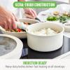 imageGreenLife Click 10Piece Ceramic Nonstick Cookware Set Detachable Handle Stackable Space Saving Kitchen Essential Non Toxic PFASFree Pots ampamp Pans Induction ampamp Oven Safe Glass Lid Speckled CreamSpeckled Cream
