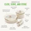 imageGreenLife Click 10Piece Ceramic Nonstick Cookware Set Detachable Handle Stackable Space Saving Kitchen Essential Non Toxic PFASFree Pots ampamp Pans Induction ampamp Oven Safe Glass Lid Speckled CreamSpeckled Cream
