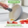 imageGreenLife Click 10Piece Ceramic Nonstick Cookware Set Detachable Handle Stackable Space Saving Kitchen Essential Non Toxic PFASFree Pots ampamp Pans Induction ampamp Oven Safe Glass Lid Speckled CreamGraphite