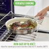 imageGreenLife Click 10Piece Ceramic Nonstick Cookware Set Detachable Handle Stackable Space Saving Kitchen Essential Non Toxic PFASFree Pots ampamp Pans Induction ampamp Oven Safe Glass Lid Speckled CreamStainless Steel