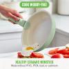 imageGreenLife Click 10Piece Ceramic Nonstick Cookware Set Detachable Handle Stackable Space Saving Kitchen Essential Non Toxic PFASFree Pots ampamp Pans Induction ampamp Oven Safe Glass Lid Speckled CreamSage Green