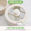 imageGreenLife Click 10Piece Ceramic Nonstick Cookware Set Detachable Handle Stackable Space Saving Kitchen Essential Non Toxic PFASFree Pots ampamp Pans Induction ampamp Oven Safe Glass Lid Speckled CreamSpeckled Cream