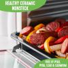 imageGreenLife Countertop Toaster Oven Air Fryer Stainless Steel Healthy Ceramic Nonstick PFAS and PFOAFree Tray ampamp Basket Bake Broil Reheat Adjustable Temp ampamp Time Control Auto Shutoff PinkPink