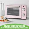 imageGreenLife Countertop Toaster Oven Air Fryer Stainless Steel Healthy Ceramic Nonstick PFAS and PFOAFree Tray ampamp Basket Bake Broil Reheat Adjustable Temp ampamp Time Control Auto Shutoff PinkPink