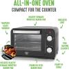 imageGreenLife Countertop Toaster Oven Air Fryer Stainless Steel Healthy Ceramic Nonstick PFAS and PFOAFree Tray ampamp Basket Bake Broil Reheat Adjustable Temp ampamp Time Control Auto Shutoff PinkBlack