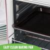 imageGreenLife Countertop Toaster Oven Air Fryer Stainless Steel Healthy Ceramic Nonstick PFAS and PFOAFree Tray ampamp Basket Bake Broil Reheat Adjustable Temp ampamp Time Control Auto Shutoff PinkPink