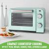 imageGreenLife Countertop Toaster Oven Air Fryer Stainless Steel Healthy Ceramic Nonstick PFAS and PFOAFree Tray ampamp Basket Bake Broil Reheat Adjustable Temp ampamp Time Control Auto Shutoff PinkTurquoise