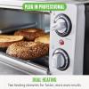 imageGreenLife Countertop Toaster Oven Air Fryer Stainless Steel Healthy Ceramic Nonstick PFAS and PFOAFree Tray ampamp Basket Bake Broil Reheat Adjustable Temp ampamp Time Control Auto Shutoff PinkBlack