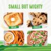 imageGreenLife Countertop Toaster Oven Air Fryer Stainless Steel Healthy Ceramic Nonstick PFAS and PFOAFree Tray ampamp Basket Bake Broil Reheat Adjustable Temp ampamp Time Control Auto Shutoff PinkTurquoise