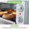 imageGreenLife Countertop Toaster Oven Air Fryer Stainless Steel Healthy Ceramic Nonstick PFAS and PFOAFree Tray ampamp Basket Bake Broil Reheat Adjustable Temp ampamp Time Control Auto Shutoff PinkTurquoise