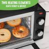 imageGreenLife Countertop Toaster Oven Air Fryer Stainless Steel Healthy Ceramic Nonstick PFAS and PFOAFree Tray ampamp Basket Bake Broil Reheat Adjustable Temp ampamp Time Control Auto Shutoff PinkBlack