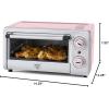 imageGreenLife Countertop Toaster Oven Air Fryer Stainless Steel Healthy Ceramic Nonstick PFAS and PFOAFree Tray ampamp Basket Bake Broil Reheat Adjustable Temp ampamp Time Control Auto Shutoff PinkPink