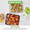imageGreenLife Countertop Toaster Oven Air Fryer Stainless Steel Healthy Ceramic Nonstick PFAS and PFOAFree Tray ampamp Basket Bake Broil Reheat Adjustable Temp ampamp Time Control Auto Shutoff PinkBlack