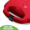imageGreenLife Pro Electric Panini Press Grill and Sandwich Maker Healthy Ceramic Nonstick Plates Easy Indicator Light PFASFree Red Renewed