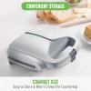 imageGreenLife Pro Electric Panini Press Grill and Sandwich Maker Healthy Ceramic Nonstick PlatesEasy Indicator Light PFASFree YellowGray