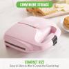imageGreenLife Pro Electric Panini Press Grill and Sandwich Maker Healthy Ceramic Nonstick PlatesEasy Indicator Light PFASFree YellowPink