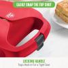 imageGreenLife Pro Electric Panini Press Grill and Sandwich Maker Healthy Ceramic Nonstick PlatesEasy Indicator Light PFASFree YellowRed