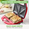 imageGreenLife Pro Electric Panini Press Grill and Sandwich Maker Healthy Ceramic Nonstick PlatesEasy Indicator Light PFASFree YellowRed