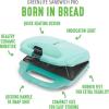 imageGreenLife Pro Electric Panini Press Grill and Sandwich Maker Healthy Ceramic Nonstick PlatesEasy Indicator Light PFASFree YellowTurquoise