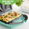 imageGreenLife Pro Electric Panini Press Grill and Sandwich Maker Healthy Ceramic Nonstick PlatesEasy Indicator Light PFASFree YellowTurquoise