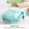 imageGreenLife Pro Electric Panini Press Grill and Sandwich Maker Healthy Ceramic Nonstick PlatesEasy Indicator Light PFASFree YellowTurquoise