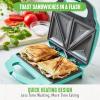 imageGreenLife Pro Electric Panini Press Grill and Sandwich Maker Healthy Ceramic Nonstick PlatesEasy Indicator Light PFASFree YellowTurquoise