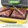 imageGreenLife Pro Electric Panini Press Grill and Sandwich Maker Healthy Ceramic Nonstick PlatesEasy Indicator Light PFASFree YellowYellow