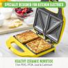 imageGreenLife Pro Electric Panini Press Grill and Sandwich Maker Healthy Ceramic Nonstick PlatesEasy Indicator Light PFASFree YellowYellow